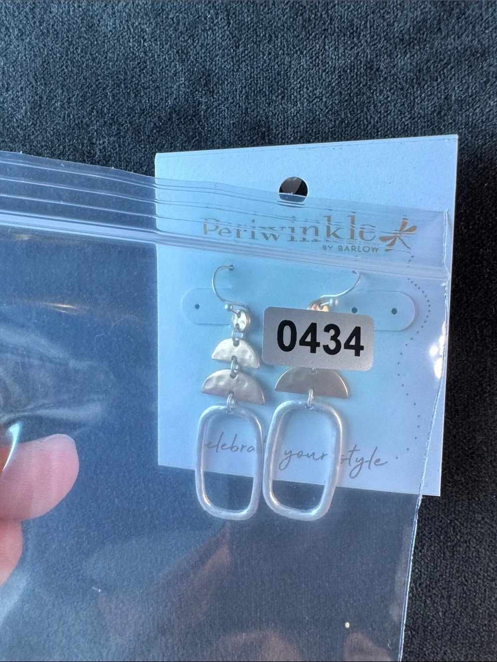 0434-Periwinkle by Barlow Two-Tone Drop Earrings - Gold & Silver‎